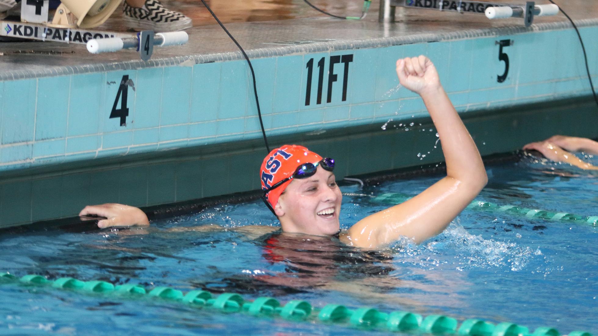 Gold rush continues for Pirate women at State Swim Meet